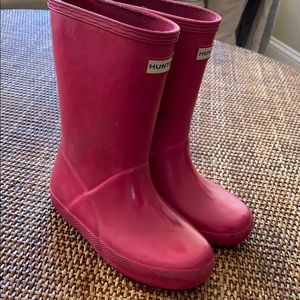Girls Pink Hunter Boots
